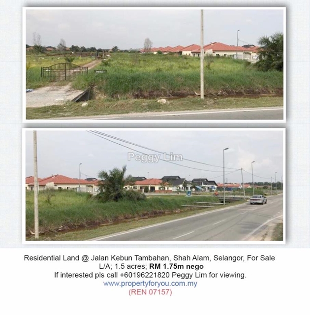 Jalan Kebun Tambahan Seksyen 30 Shah Alam Residential Land For Sale Iproperty Com My