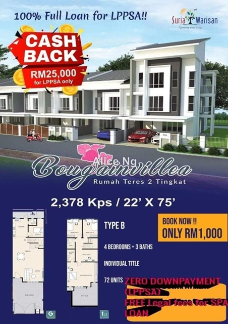 Cyberjaya South 22x75 ready move in Booking RM1000, Putrajaya
