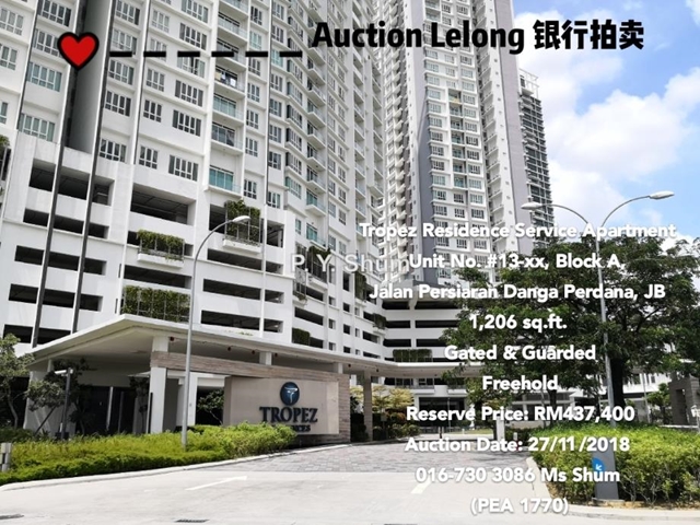 Tropez Residences Serviced Residence 3 Bedrooms For Sale In Johor Bahru Johor Iproperty Com My
