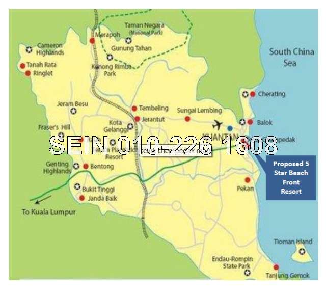 20.9 Acres Pahang Resort Land With DO Beach Frontage, Teluk Chempedak, Pahang Kuantan, Kuantan