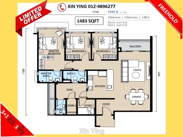 Alstonia Residence Corner Condominium 3 1 Bedrooms For Sale In Bandar Sungai Long Selangor Iproperty Com My