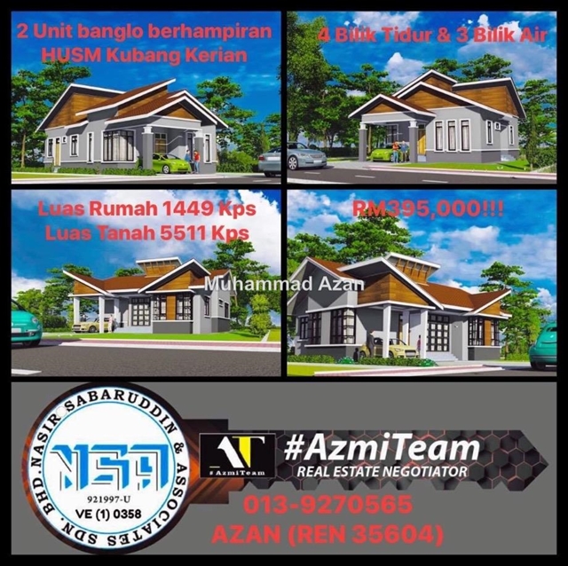 BANGLO DEMIT BERDEKATAN HUSM, Kota Bharu